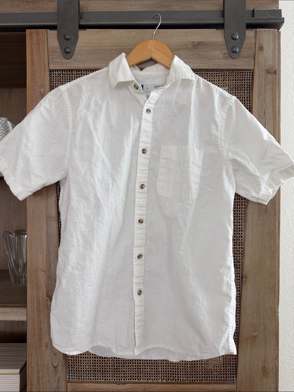 📫 BUY 2 for $20📫 Old Navy Everyday Shirt White Button-Down Linen Blend